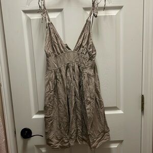 Cute straps brown dress